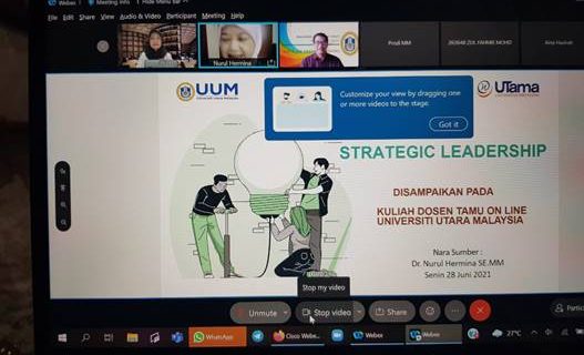 Ka. Prodi MM (Dr. Nurul Hermina, S.E., M.M.) UTama Menjadi Dosen Tamu di Universiti Utara Malaysia (UUM)